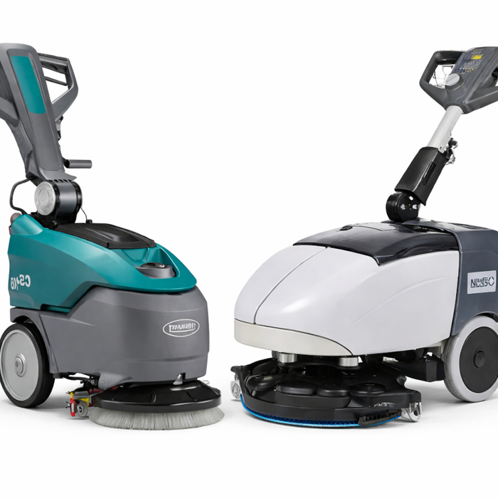 Tennant CS16 vs Advance SC351: Side-by-Side Floor Scrubber Comparison