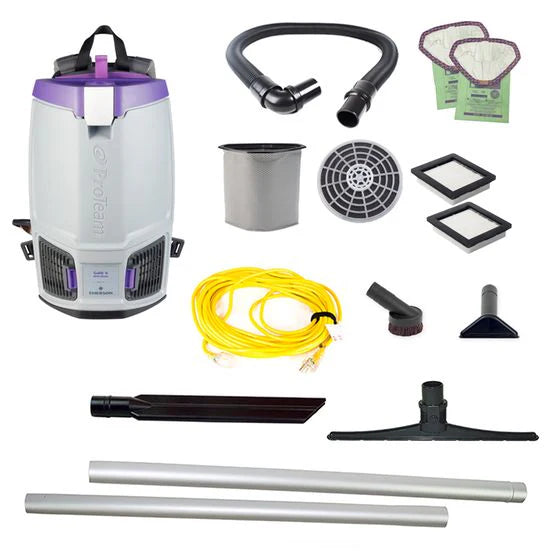 Proteam Gofit 6QT, Backpack Vacuum, 12.9lbs, Electric, With Tools, HEPA, 3 Year Warranty