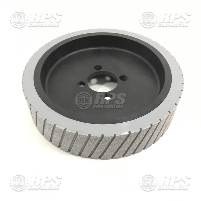 FactoryCat/Tomcat 175-6196D, Wheel Assembly,Grey,Poly,10" Plastic Hub, Grooved,w/Bushings