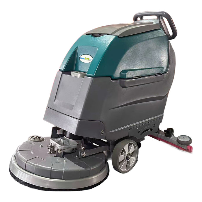 Walk Behind Floor Scrubber, 20", 16 Gallon, Battery, Pad Assist, Disk, 2/2/1 Warranty