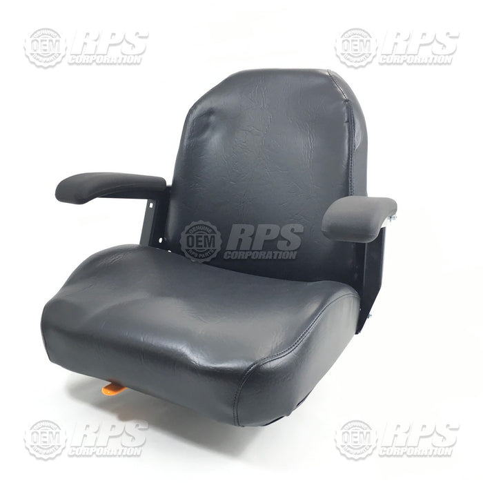 FactoryCat/Tomcat 370-1390, Seat,w/Switch, Static Back, Black Vinyl Cover 6" Single Locking Track, 8" Mounting