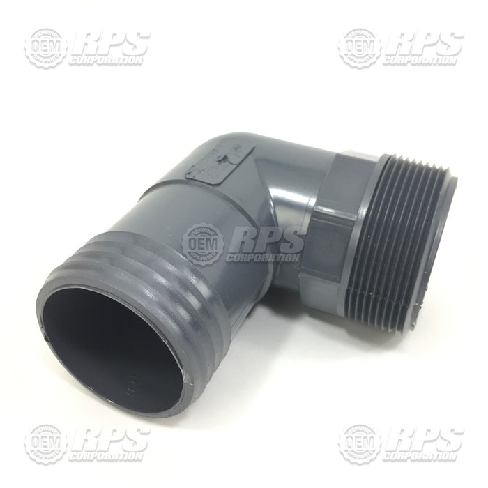 FactoryCat/Tomcat 38-704, 2 NPT to 2 Barb Elbow Grey