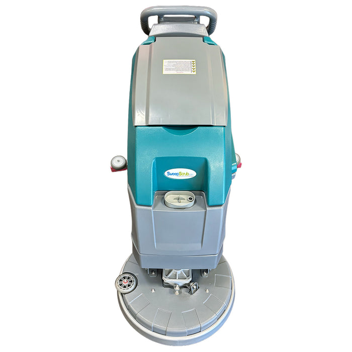 Walk Behind Floor Scrubber, 20", 16 Gallon, Battery, Pad Assist, Disk, 2/2/1 Warranty