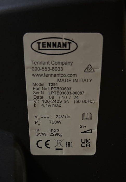 Tennant T291, Walk Behind Floor Scrubber, 20", 13.2 Gallon, Battery, Pad Assist, Battery, Disk, 1 Year Warranty, Year End Sale