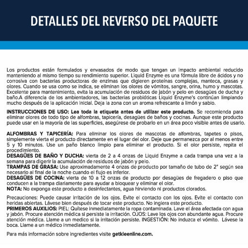 KleenLine™ Pro Liquid Enzyme Cleaner - 32 oz., 12 per case