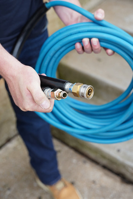 A+ Non-Marking Pressure Washer Hoses with Quick Coupler Swivel End, Blue