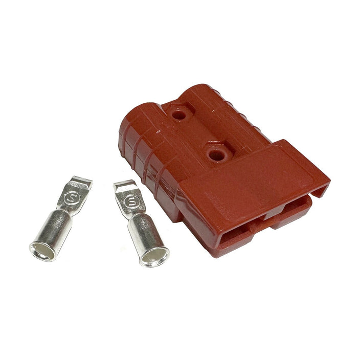 Aftermarket FactoryCat/Tomcat 4-257, Battery Charger Connector - Red, 50 Amp, 6GA Contacts