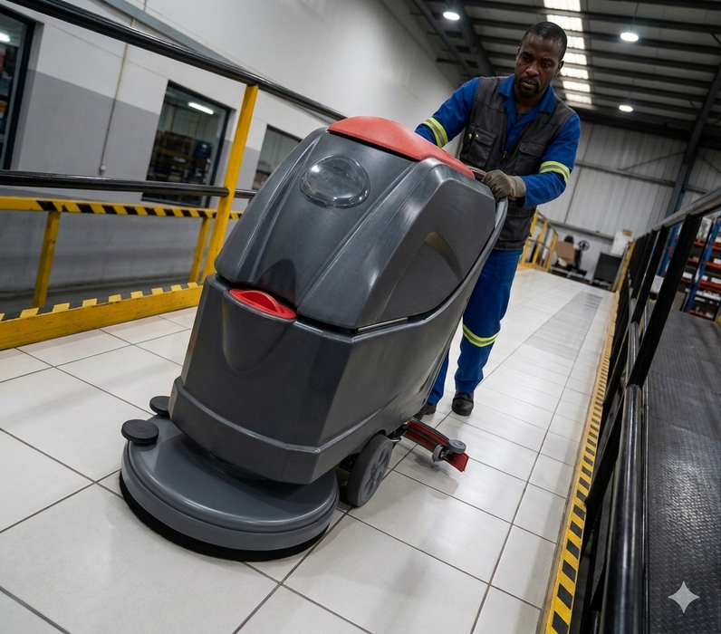 Walk Behind Floor Scrubber, 20", 16 Gallon, Battery, Self Propel, Disk, 3/3/1/1 Warranty