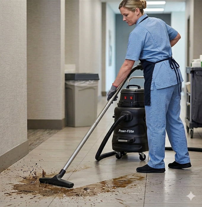 Powr Flite PF58, Wet Dry Vacuum, Shop Vac, 20 Gallon, 192CFM, Dual 1.6HP Motors, With Tool Kit