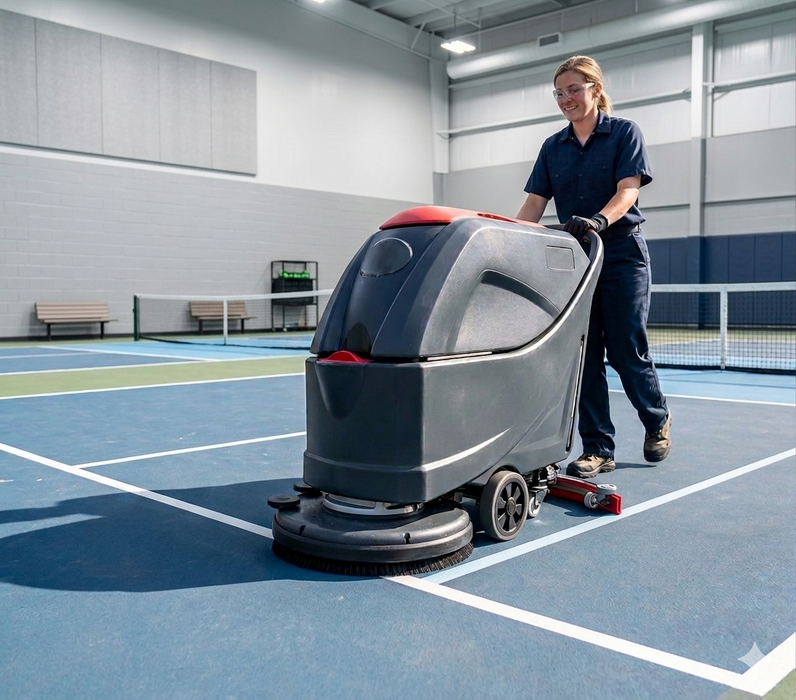Walk Behind Floor Scrubber, 20", 16 Gallon, Battery, Pad Assist, Disk, 3/3/1/1 Warranty