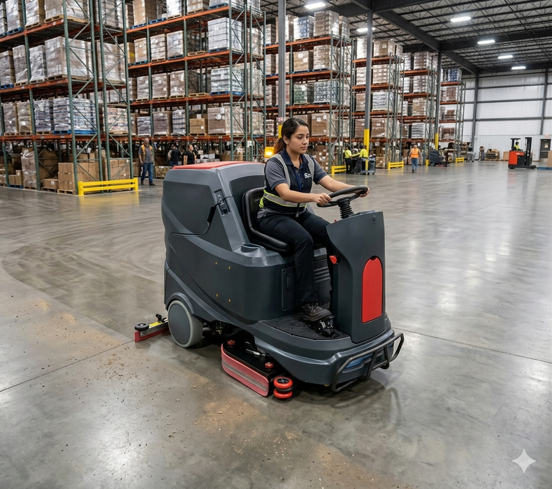 Rider Floor Scrubber, 39", 53 Gallon, Battery,  Disk, 3/3/1/1 Warranty