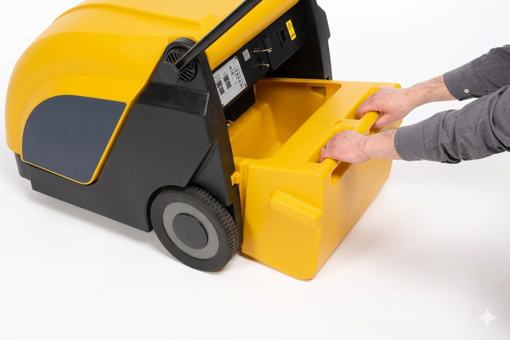 Tornado SWB 26/8, Floor Sweeper, 26", Battery, Push, 9 Gallon Hopper