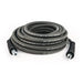 Gray pressure washer hose with ribbed bend restrictors