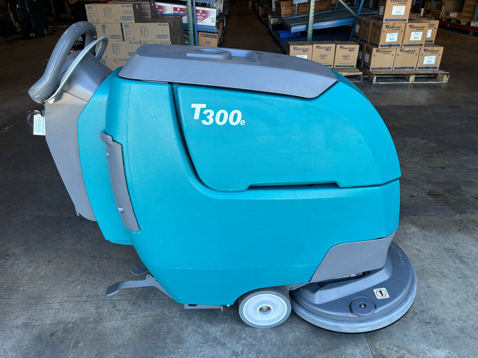 Refurbished Tennant T300e, 20" Walk Behind Disk Floor Scrubber, Battery, Pad Assist, 3/1/1 Warranty, Quick Ship