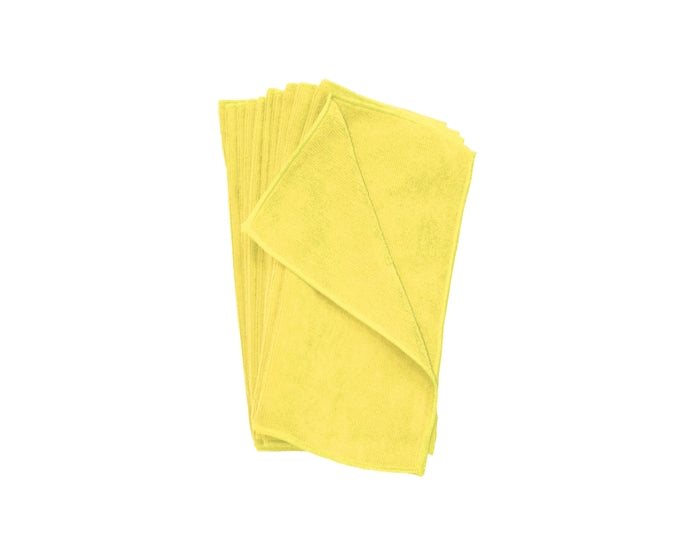 Microfiber Towels, 16" x 16", Yellow, 12 per pack, JPM16Y