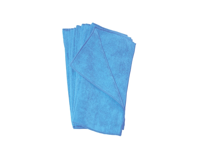 Microfiber Towels, 16" x 16", Blue, 12 per pack, JPM16