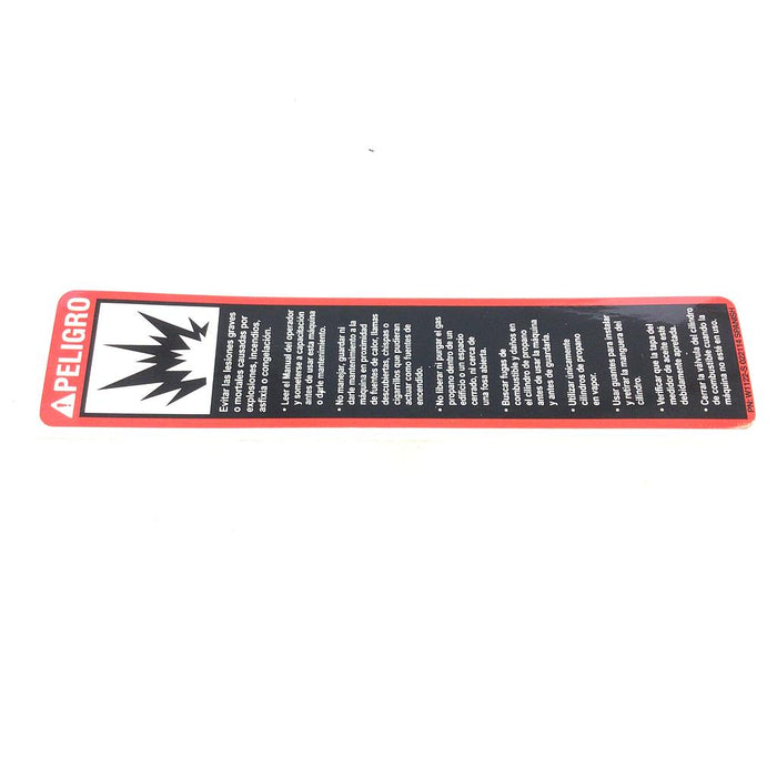 Onyx PT-W1122-S Envirogard Danger Decal (spanish) OEM Part