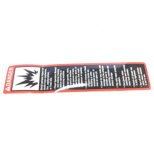 Onyx PT-W1122 Envirogard Danger Decal OEM Part