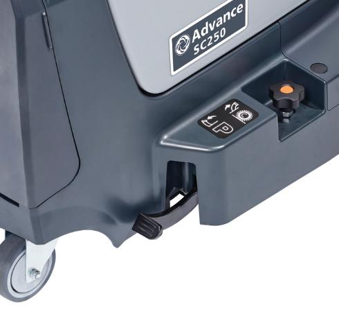 Advance SC250, Floor Sweeper-Scrubber, 13", 1.6 Gallon, Brush Assisted, Lithium, Cylindrical, 3 Year Warranty