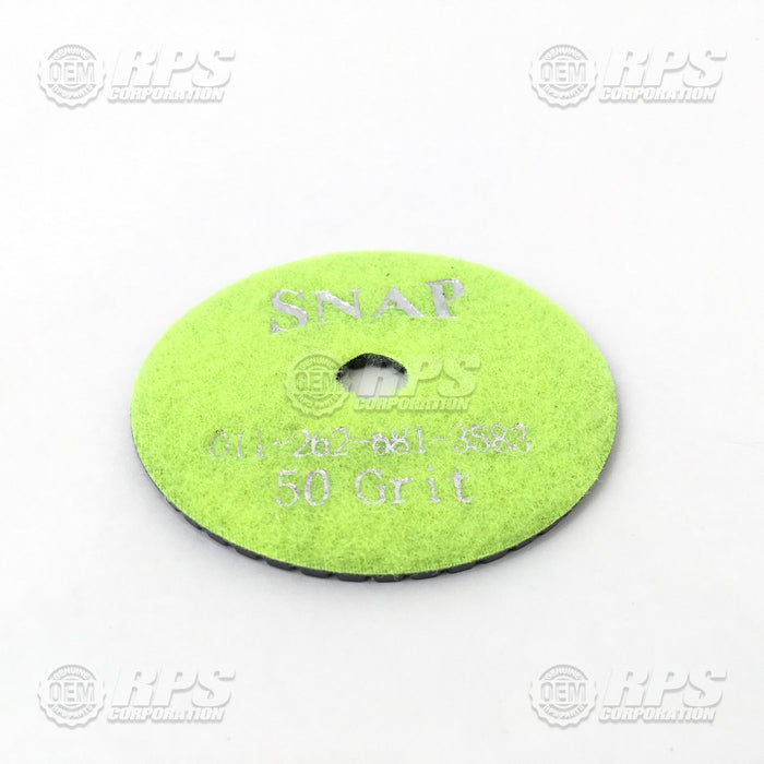 FactoryCat/Tomcat SNAP-50GRIT10, Diamond Polish Disk,50 Grit 4" X 3.5mm, pack of 10,Light G