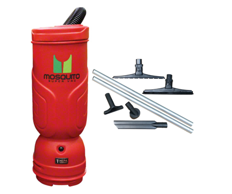 Mosquito Super-HEPA, Backpack Vacuum, 6QT  or 10QT, Green or Red, With or Without Tool Kit, 7 Year Warranty