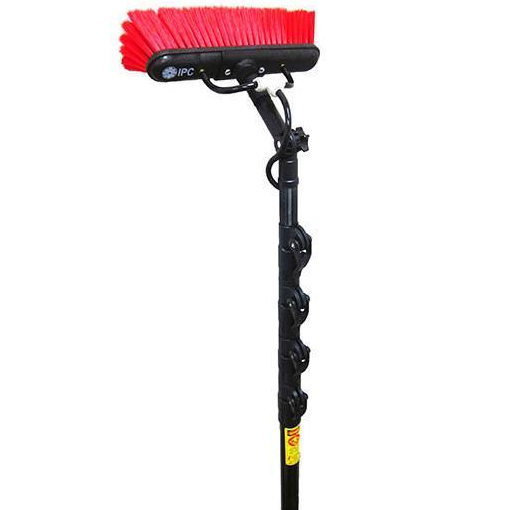 IPC Eagle CFC25T-SL, 25ft Carbon Fiber Composite Telescopic Pole w/14" Slide Brush & Plastic Gooseneck