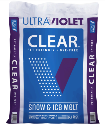 Ice Melt, Ultraviolet Clear, Dye Free, Melts Ice Down To -15,  120 Per Pallet @ 20lbs or 49 Per Pallet @ 50lbs, Per Pallet Orders Only