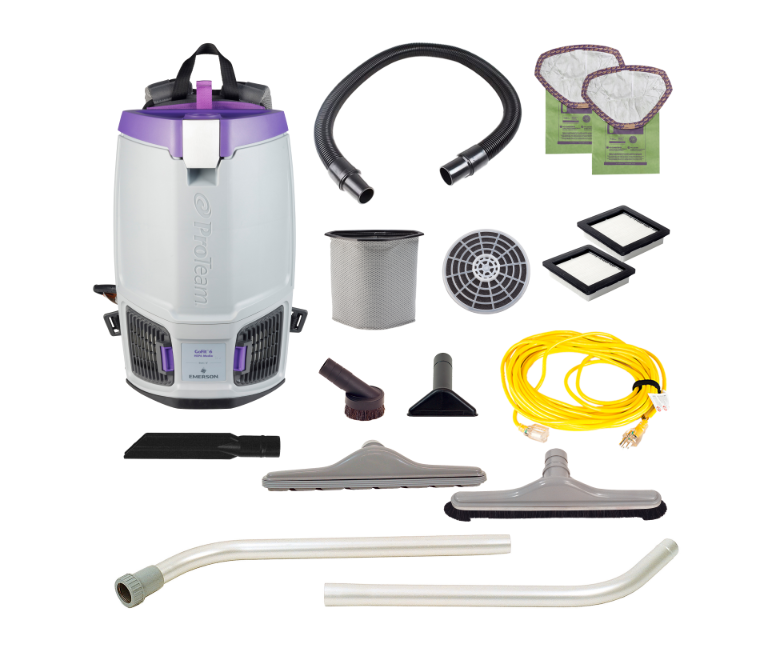 Proteam GoFit 6, Backpack Vacuum, 6QT, 12lbs, Electric, With Tools, 3 Year Warranty, 107849