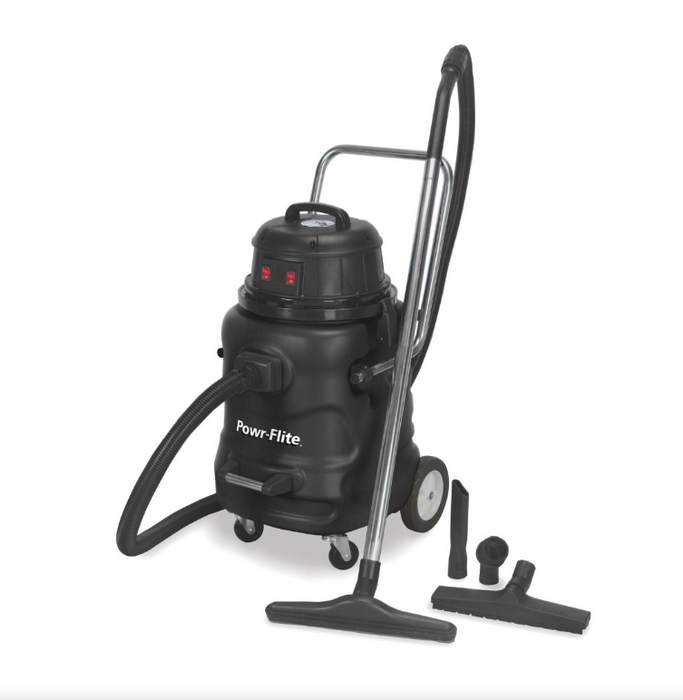 Powr Flite PF58, Wet Dry Vacuum, Shop Vac, 20 Gallon, 192CFM, Dual 1.6HP Motors, With Tool Kit