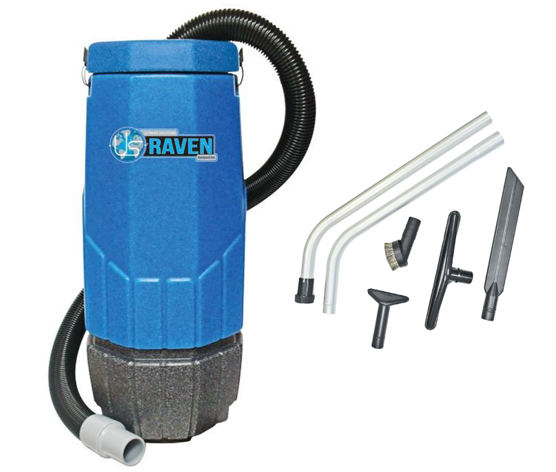 Backpack Vacuum, Sandia Super Raven, 6QT, 9lbs, Tool Kit, Electric, 5 Year Warranty, 70-2001