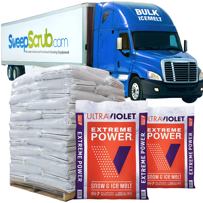 Ice Melt, Ultraviolet Extreme Power, Melts Ice Down To -7, Full Truck Load, 1,274 Bags, 50lbs Bags