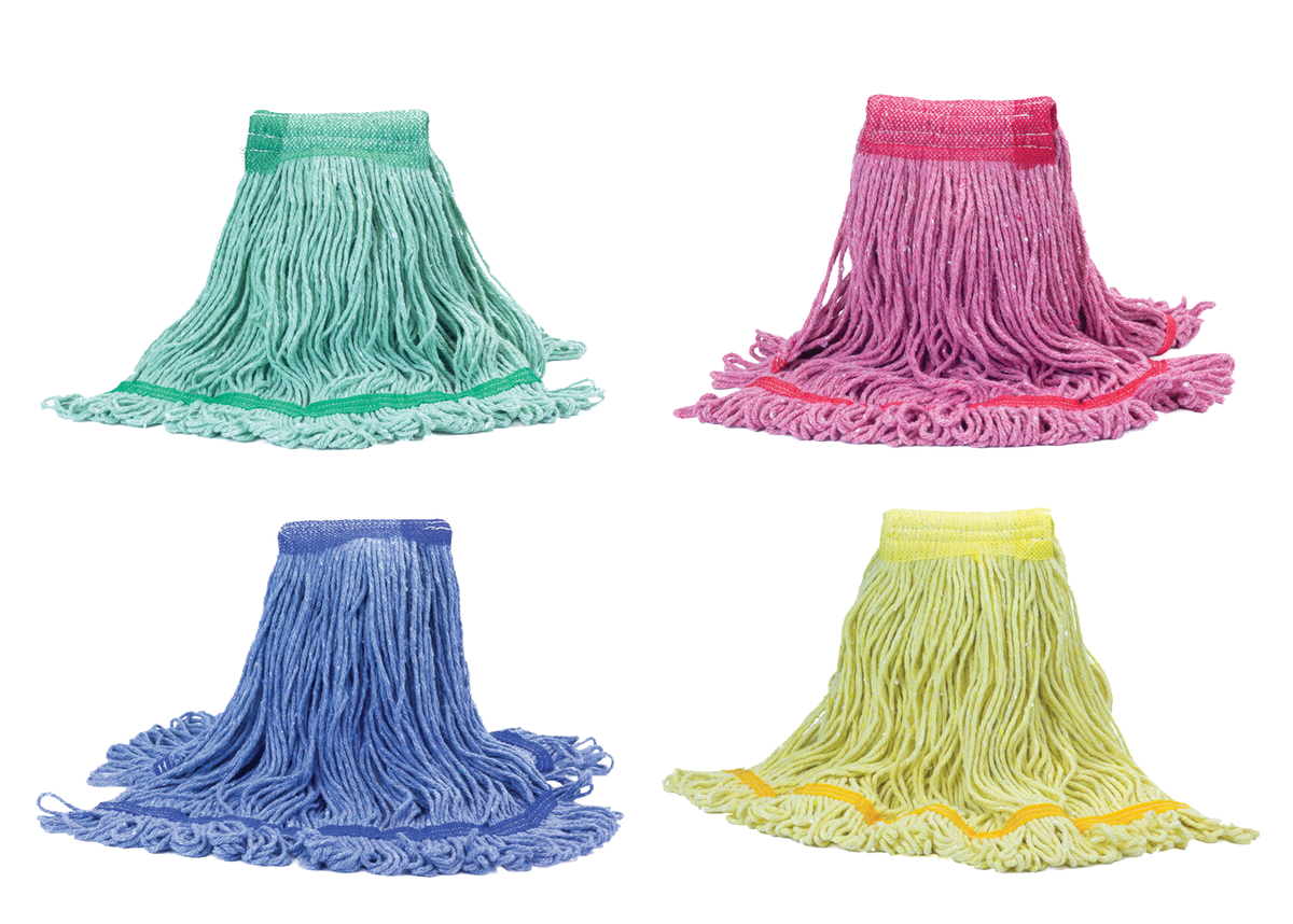 Mop Rug Color Looped-End Mops, Available in 4 Different Colors, 5