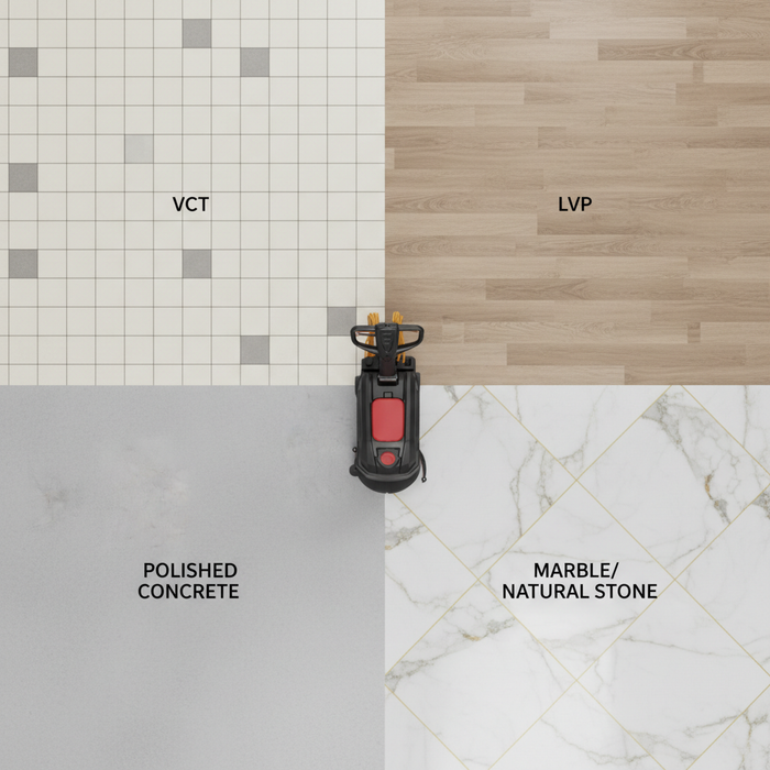 Walk Behind Floor Scrubber, 17", 9 Gallon, Electric, Pad Assist, Disk, 3 Year Warranty