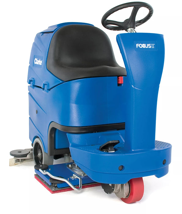 Clarke Focus II, Rider Floor Scrubber, 26" or 28", 21 Gallon,  Battery, Boost (Orbital), 3 Year Warranty