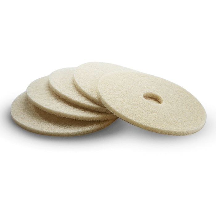 Karcher 6.369-468.0, Beige disc pad, 20-inch, light grit, for polishing and refreshing of hard and elastic smooth floor coverings, 5 pack