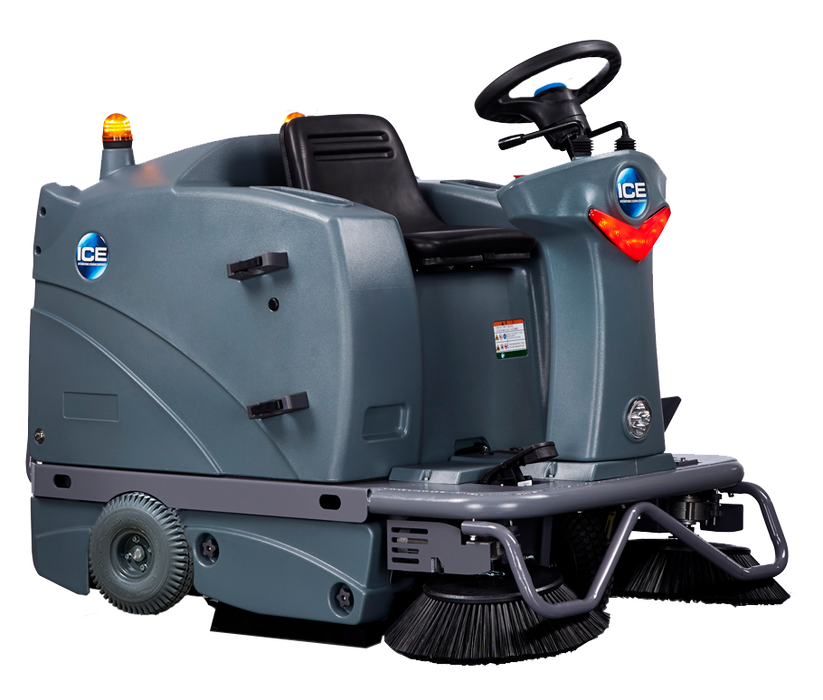 iS1100L, ICE iS1100L+, Floor Sweeper, 44", 21 Gallon Hopper, Ride On, Lithium, 5 Year Warranty
