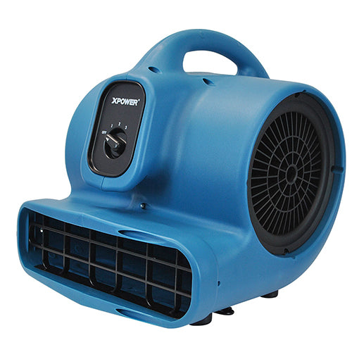 XPOWER P-400, Air Mover, 1/4 HP, 1600 CFM, Daisy Chain, Stackable, 19lbs, 3 AMPs