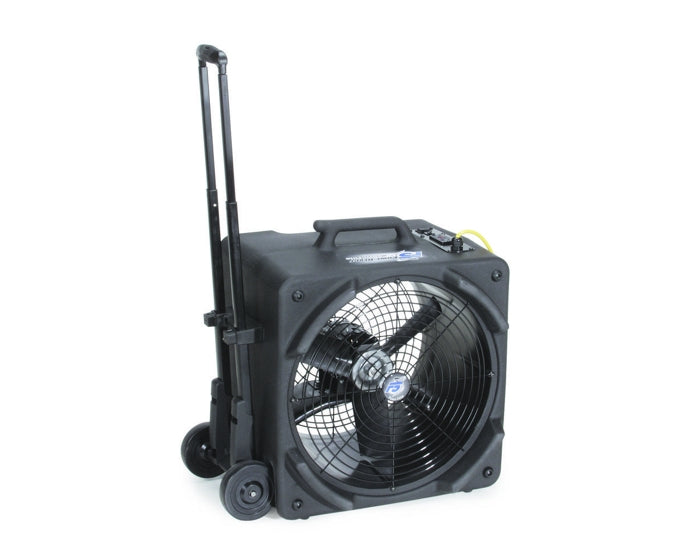 Powr-Flite F5, Air Mover, 1/4 HP, 3000 CFM, Stackable, Daisy Chain, Built in GFCI, Telescopic Handle and Wheels, 2.2 AMPs,