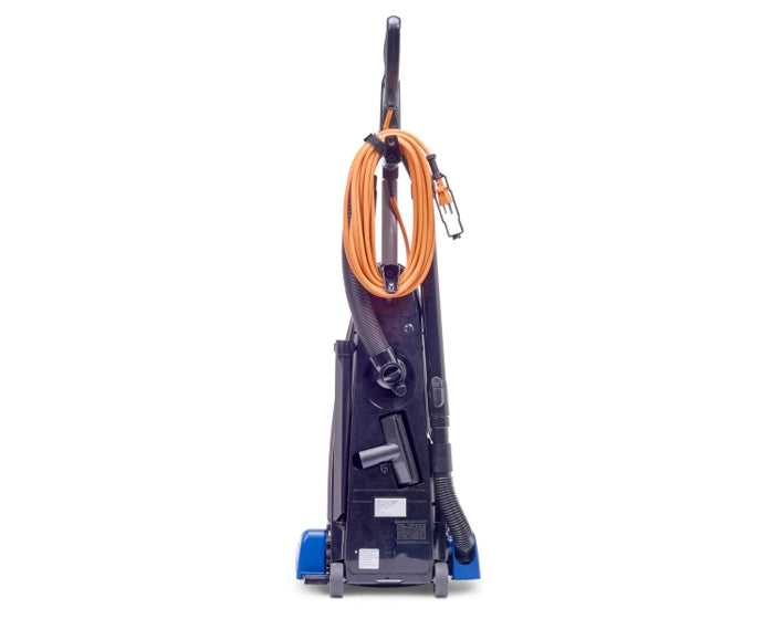 Powr-Flite Borelli Dual Pro, Upright Vacuum, 14", 3.8QT, Bagged or Bagless, Dual Motor, 60' Quick Change Cord, With Tools, HEPA, Operating Weight of 20.9lbs