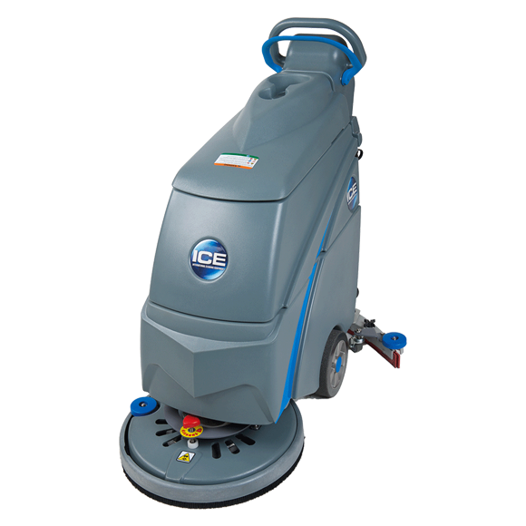 ICE i18C, Walk Behind Floor Scrubber, 17", 9 Gallon, Electric, Pad Assist, Disk, 5 Year Warranty