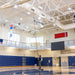 High dusting a gymnasium HVAC duct with GoHigh Max and a corded ProTeam backpack