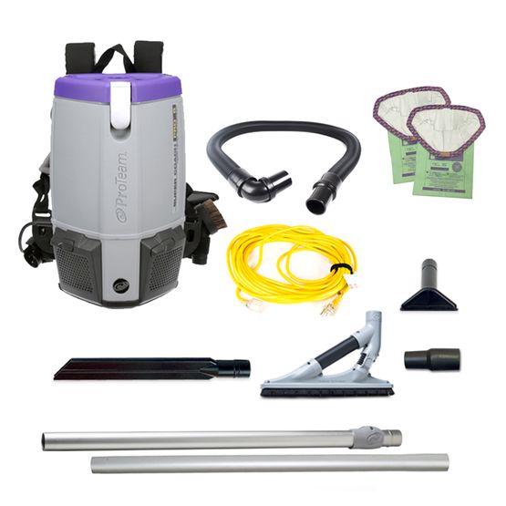 Proteam Supercoach Pro 6QT, Backpack Vacuum, 11.6lbs, Electric, With Tools, HEPA, 3 Year Warranty