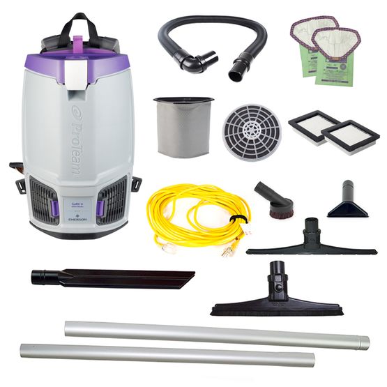 Proteam Gofit 6QT, Backpack Vacuum, 12.9lbs, Electric, With Tools, HEPA, 3 Year Warranty