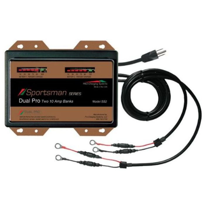 Dual Pro Sportsman Series Battery Charger - Two Bank Series, 20 Amp