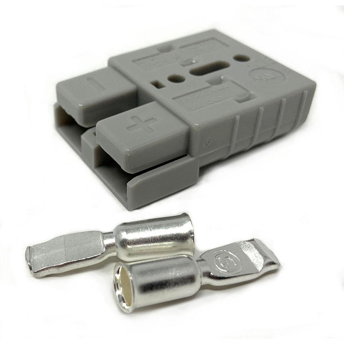 Charger Plug 50A Gray, 6Ga Contacts