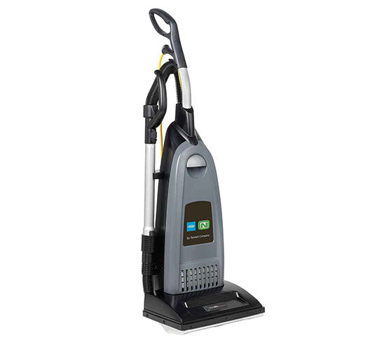 Tennant V-SMU-14 and V-DMU-14, Upright Vacuum, 14.75", 3.8QT, Bagged, Single or Dual Motor, 50' Cord, With Tools, HEPA, Weight With Cord 20.6lbs or 24lbs
