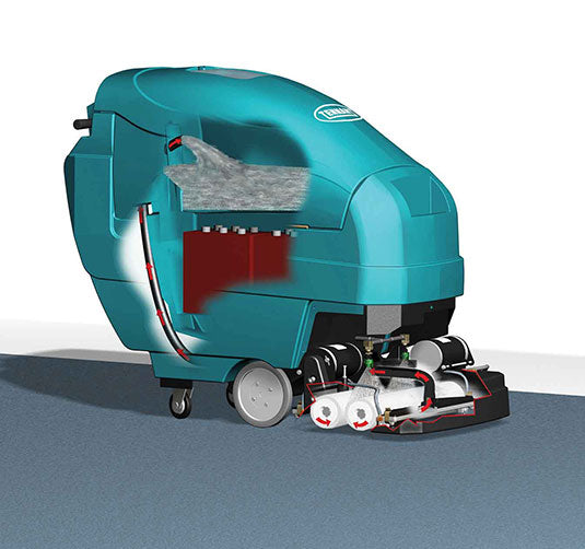 Tennant 1610, Carpet Extractor, 21 Gallon, 22", Walk Behind, Battery, 3 Year Warranty