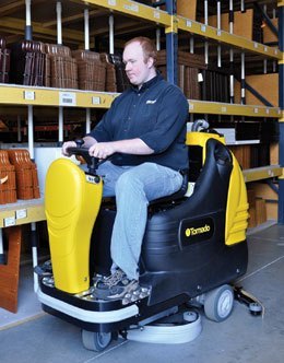 Tornado® BR 28/27, Rider Floor Sweeper-Scrubber, 28", 27 Gallon, Ride On, Battery, Cylindrical, 4 Year Warranty